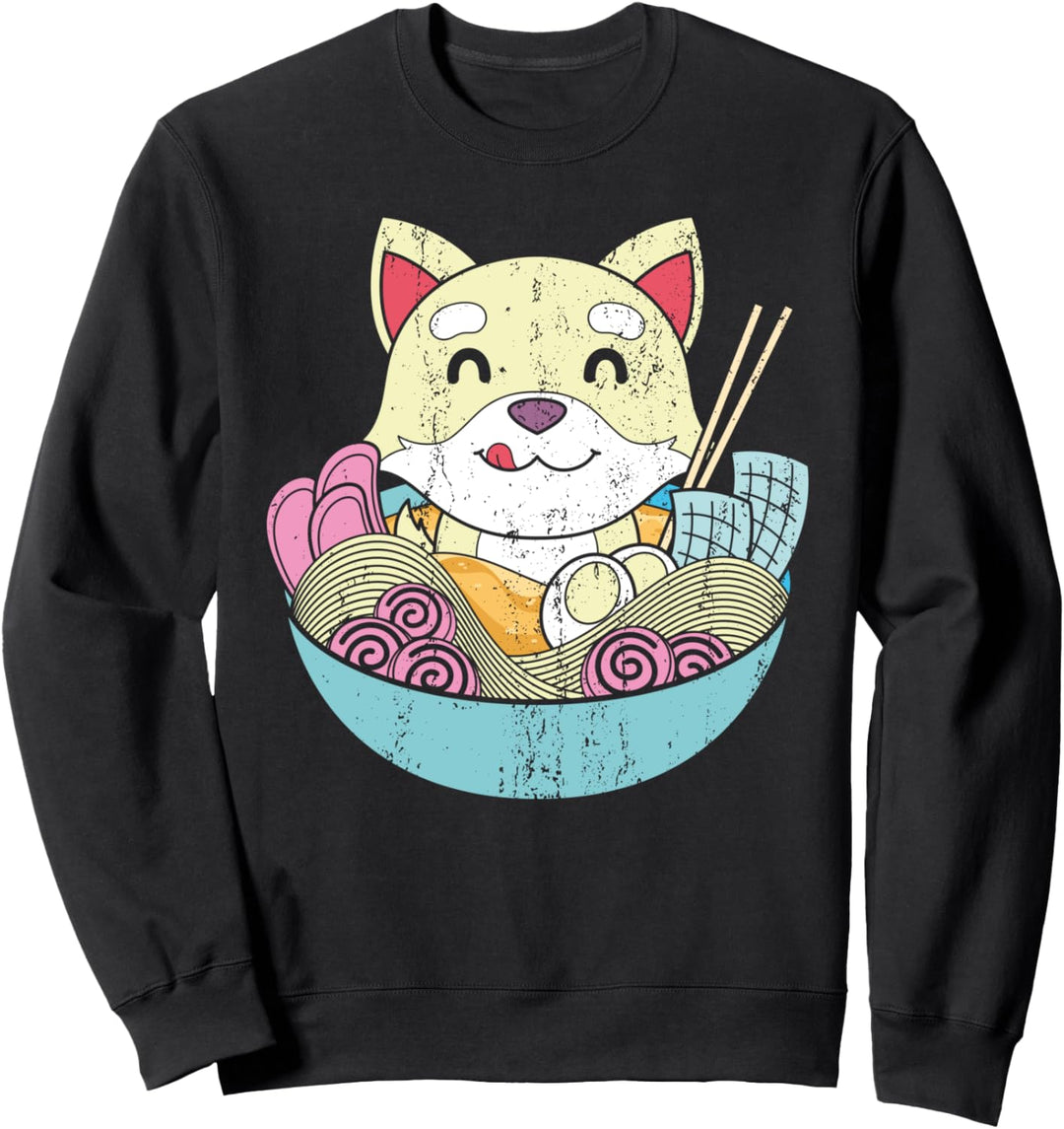Japan Shiba Inu Hund Anime Ramen Kawaii Pastel Goth Sweatshirt
