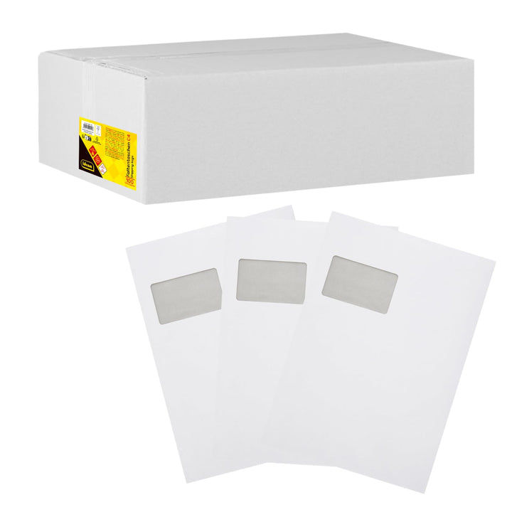 Idena 10251 - Versandtaschen DIN C4, 100 Stück haftklebend, Faltentaschen mit 2 cm Bodenfalte, Umsch