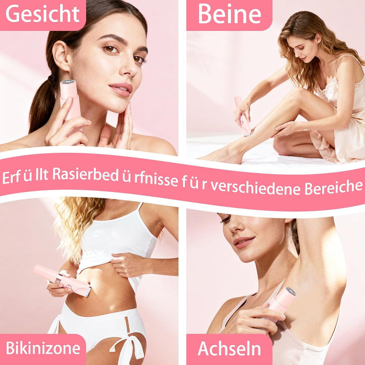 Damenrasierer Elektrisch &amp; Bikini Trimmer 2-in-1 mit LED Digitalanzeige, IPX7 wasserdicht, Nass- &amp; T