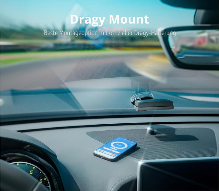Offizielle dragy Mount, Fenster-Saugnapfhalterung kompatibel mit dragy DRG69/70 Serie GPS-basiertes