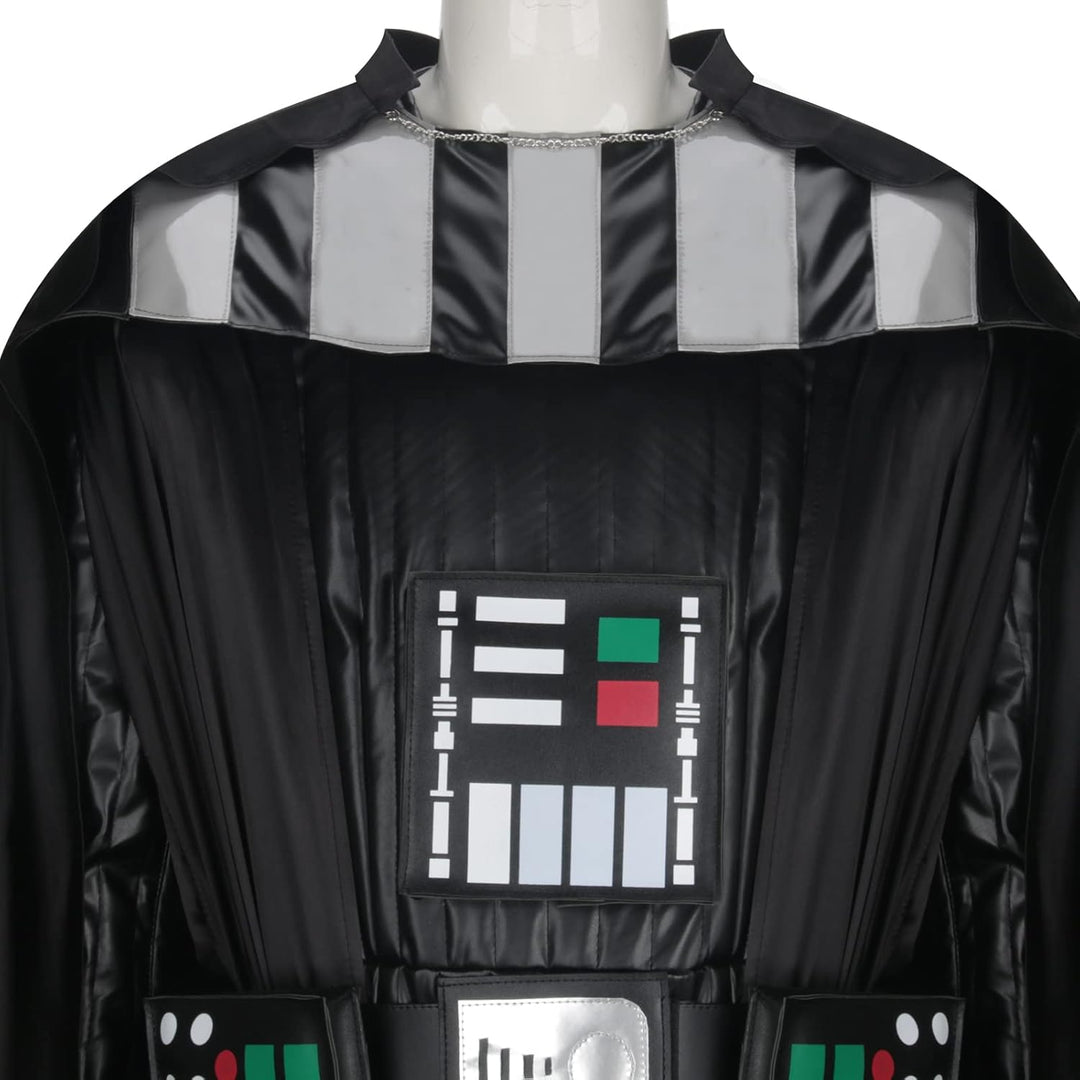 LIKUNGOU Herren Vader Kostüm Black Warrior Full Set Cape Deluxe Halloween Cosplay Outfit Kostüm Zube
