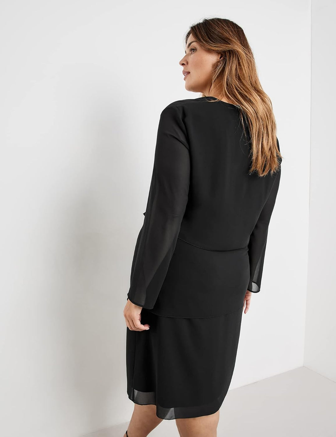 Samoon Damen Kleid, Schwarz