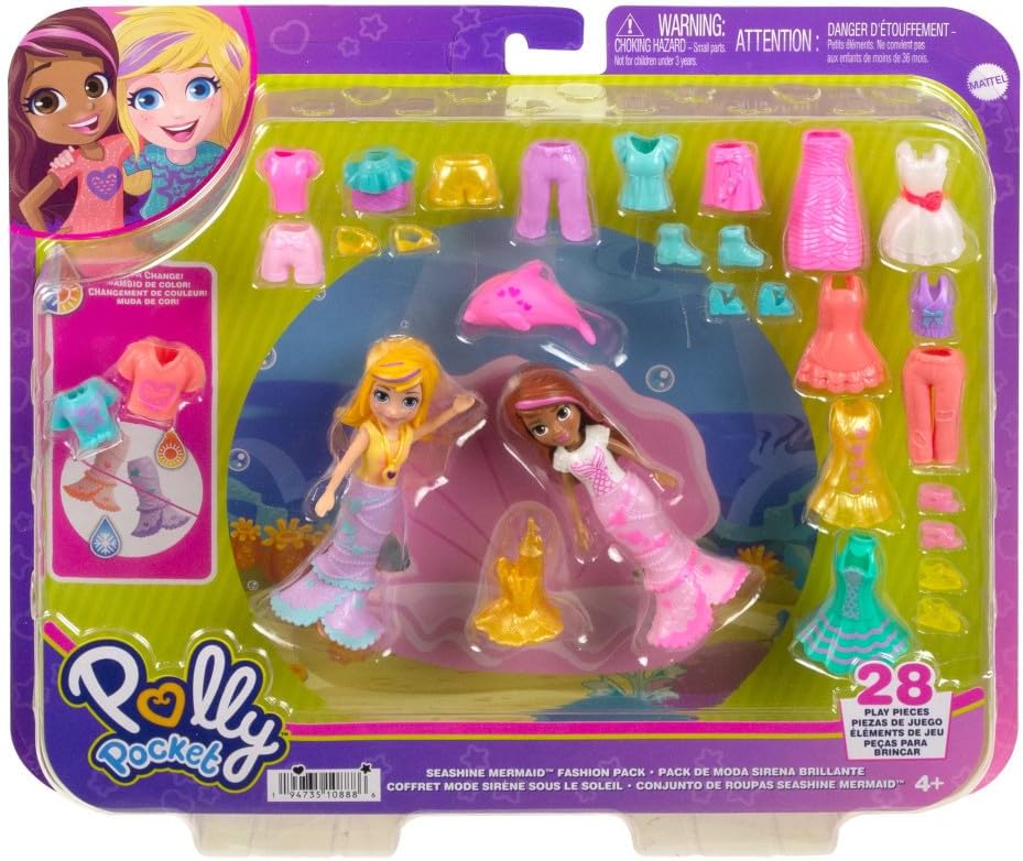Polly Pocket and Friends Verschiedene Modeaccessoires Spielsets HNF51-HKV96
