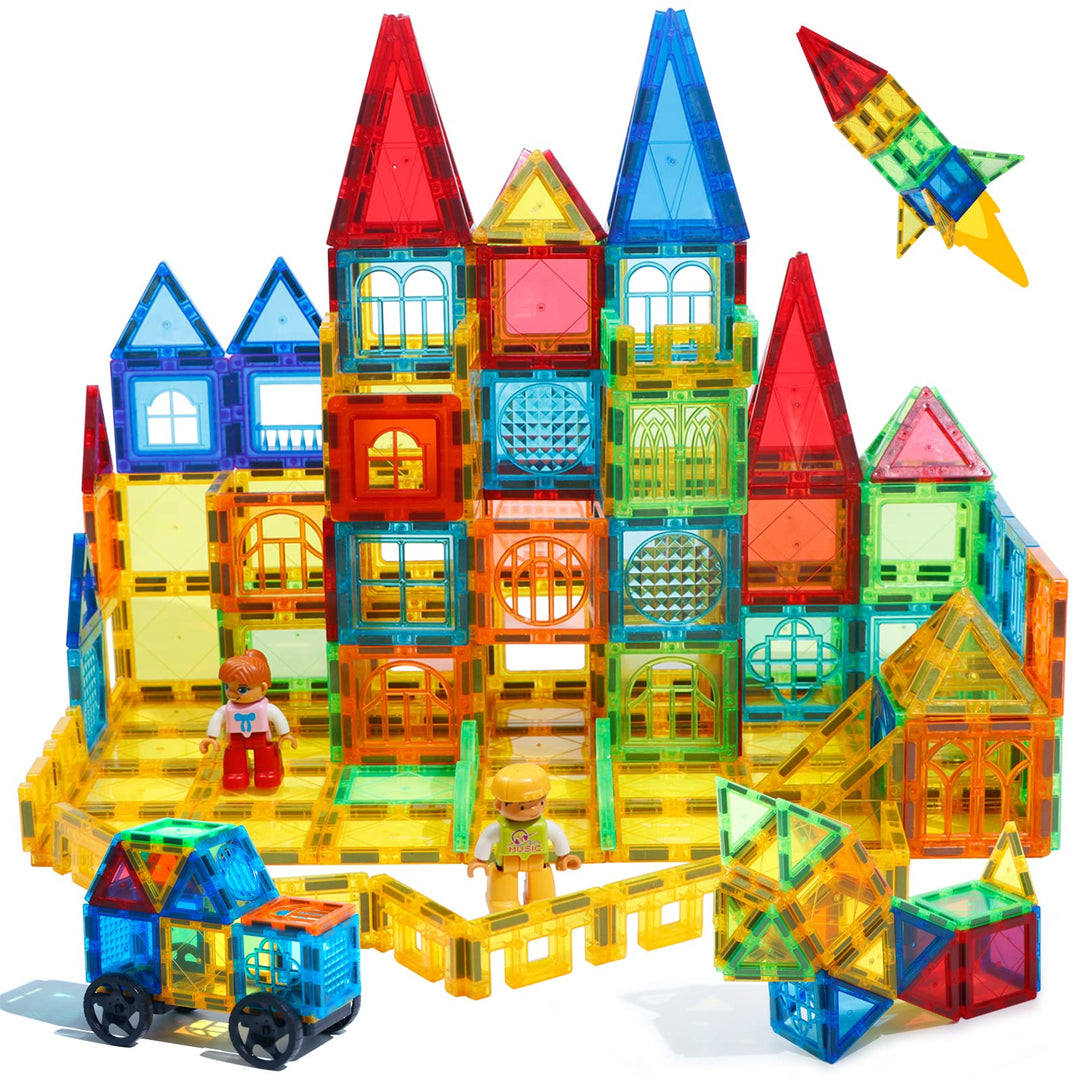 Magblock 100 Teile Magnetische Bausteine für Kinder Magnetspielzeug Magnete Bauklötze Konstruktion S