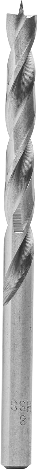 ENT 50080 Holzbohrer Ø 8,0 mm im 3er-Pack, HSS-G mit Zentrierspitze und Vorschneider, Nutzlänge 73 m