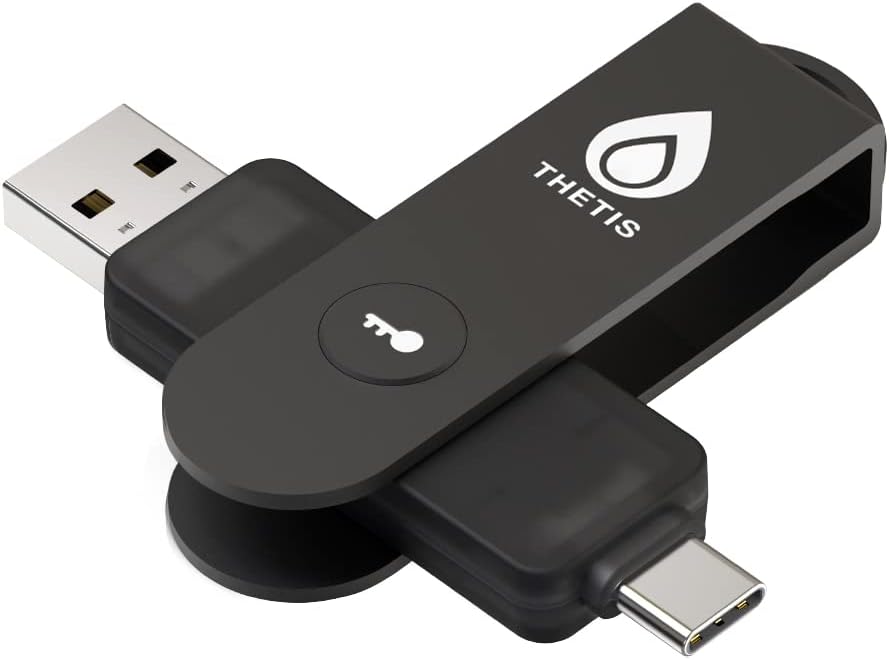 Thetis Pro FIDO2 Sicherheitsschlüssel, Zwei-Faktor-Authentifizierung, NFC Sicherheitsschlüssel, Drop