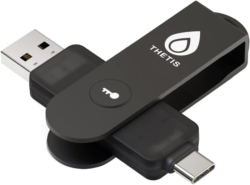 Thetis Pro FIDO2 Sicherheitsschlüssel, Zwei-Faktor-Authentifizierung, NFC Sicherheitsschlüssel, Drop