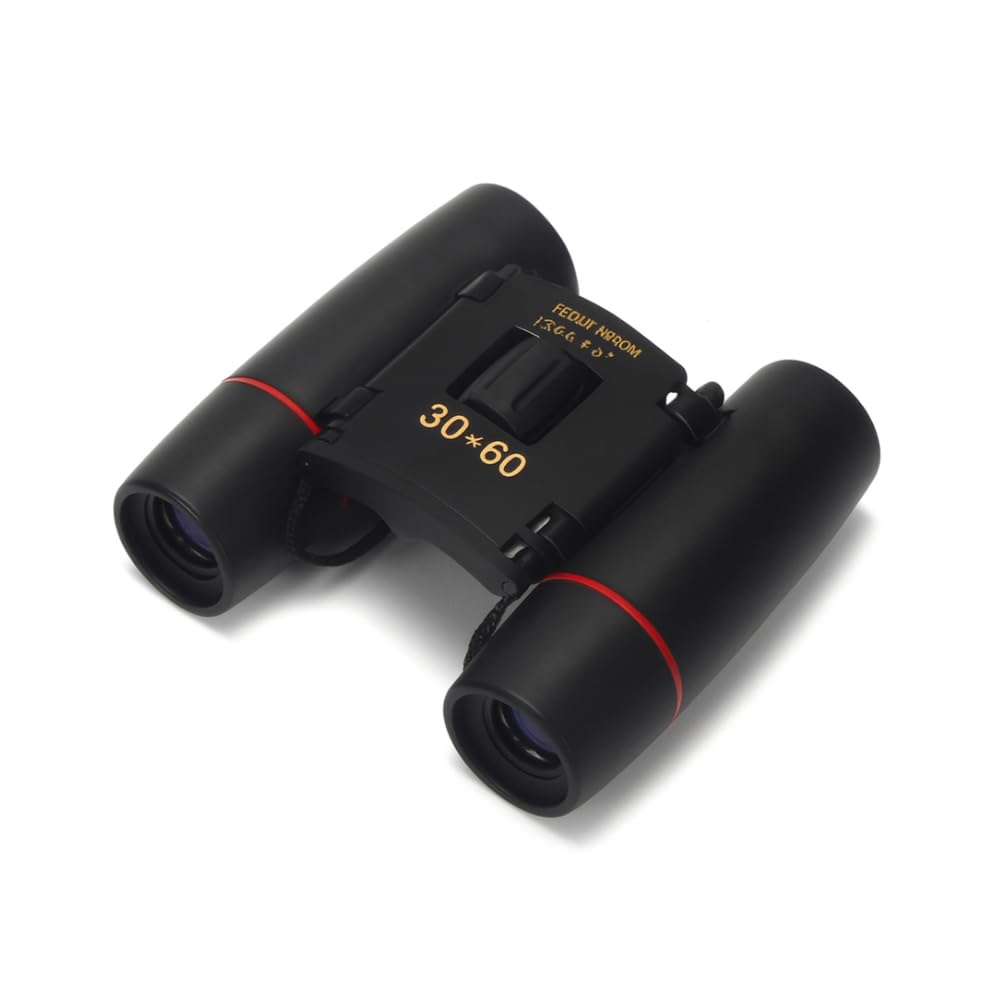 Zoom Fernglas 30 x 60 HD, tragbar, faltbar mit Tasche, kompaktes Teleskop für Wandern, Camping und R