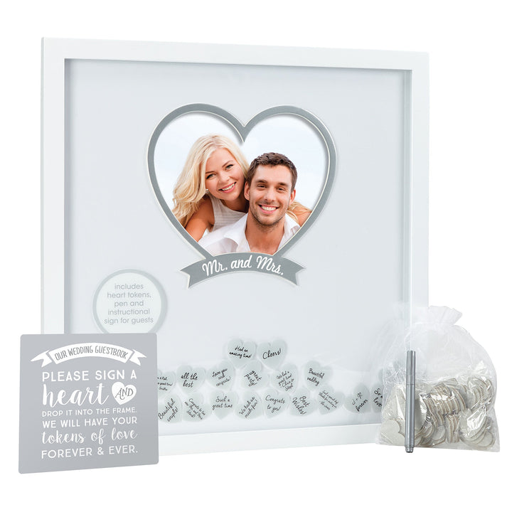 Pearhead Mr & Mrs Wishes Frame, Cherish Wedding Memories, Alternative Guest Book Signature Ideas, We