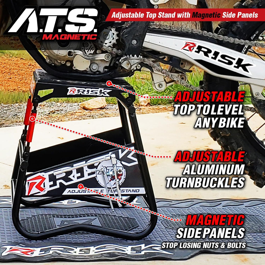 RISK Racing ATS 00381 ATS Magnetischer Motocross-/Dirtbike-Ständer, verstellbar, 42,5 x 40,6 x 43,2