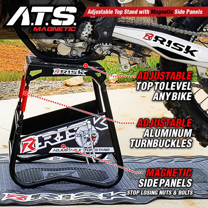 RISK Racing ATS 00381 ATS Magnetischer Motocross-/Dirtbike-Ständer, verstellbar, 42,5 x 40,6 x 43,2
