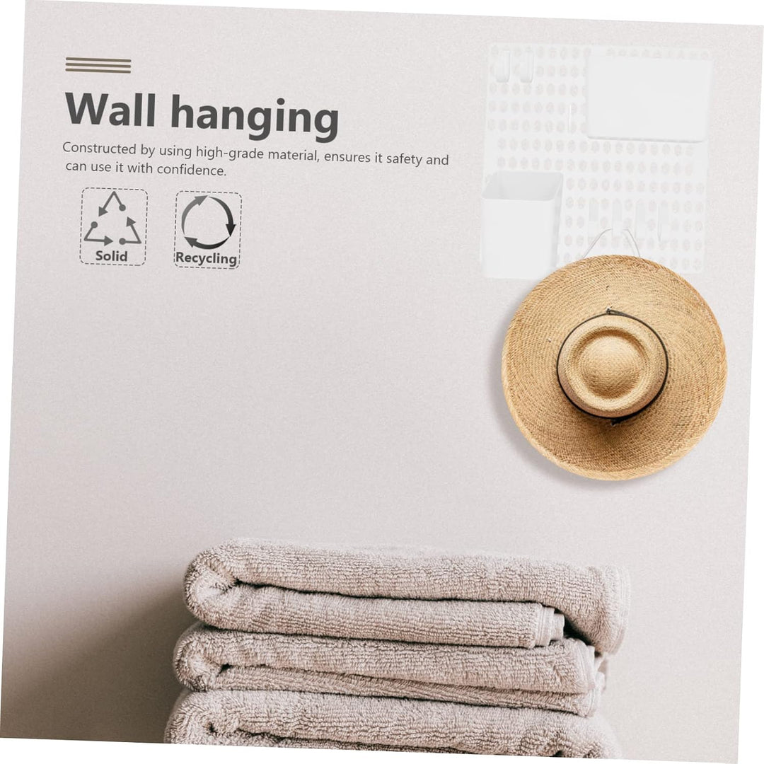 VICASKY Lochfreier Pegboard Organizer Aus Kunststoff Wand Organizer Für Zuhause Büro Küche Mit Haken