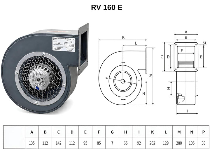 UZMAN Radiallüfter Industrie Druckgebläse Radial Gebläse Kesselgebläse Schmiedefeuer Radialventilato