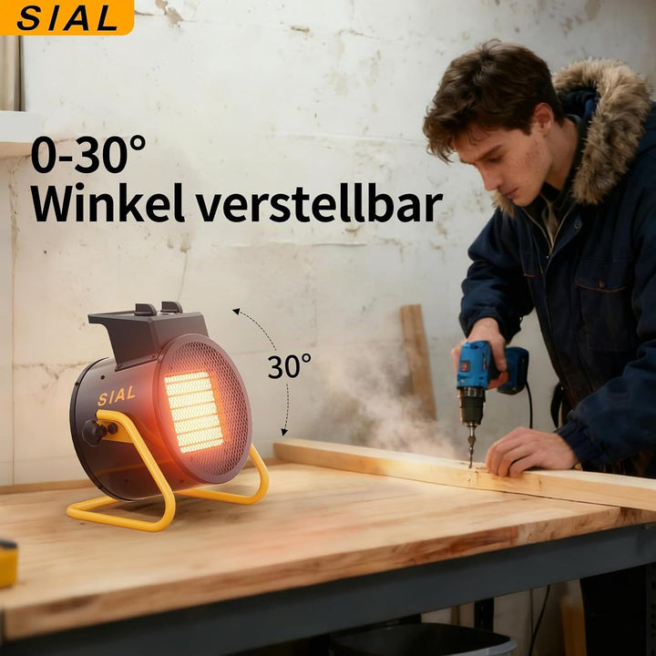 SIAL 5000 W Heizlüfter - Elektroheizgebläse - Keramik Heizstrahler - Bauheizer Bautrockner - Heizger