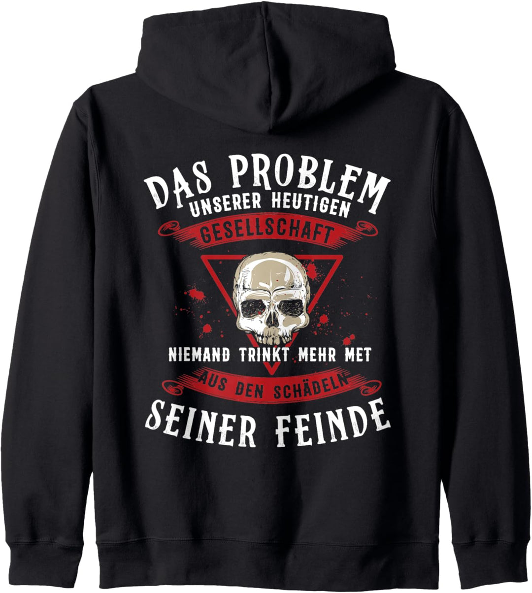 Wikinger Totenkopf Spruch: Met aus Schädel der Feinde Kapuzenjacke