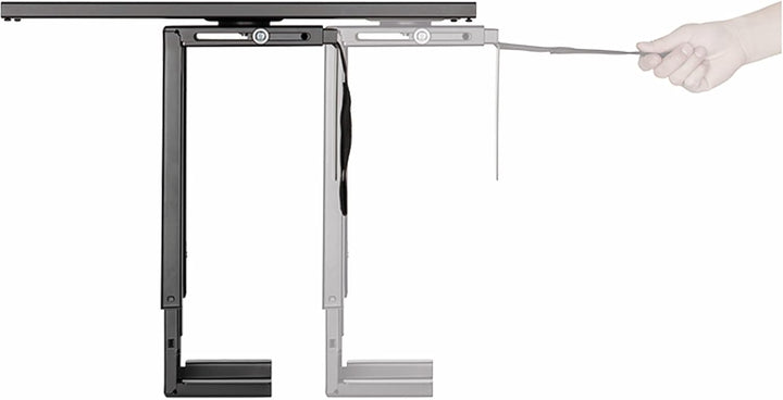 LogiLink EO0031 einstellbare Untertisch PC-Halterung drehbar 360° mit Variabler Grösseneinstellung u