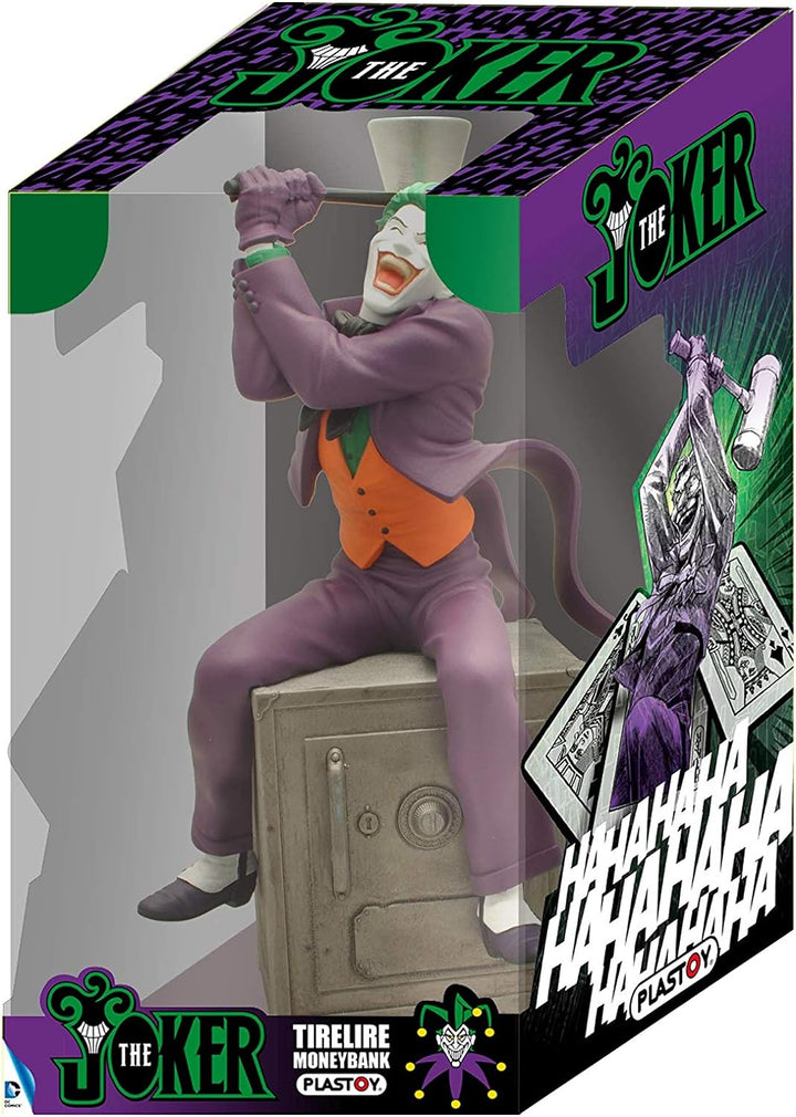 Plastoy DC Figur Spardose The Joker auf Safe, 80059, Mehrfarbig, Einheitsgrösse