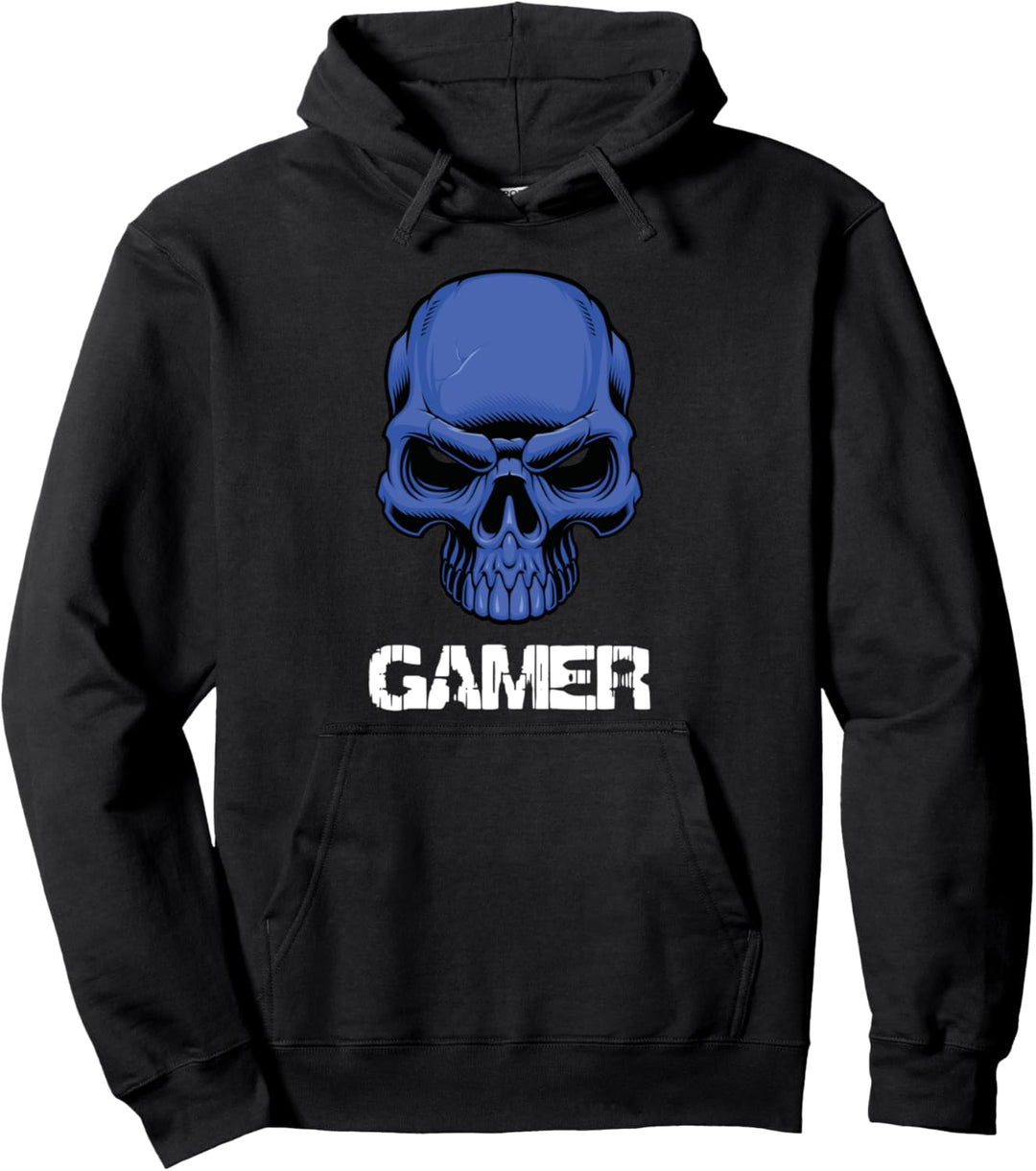 Gamer Schädel Videospiele Gaming Jungen Mädchen Teens Männer Pullover Hoodie