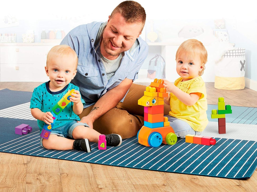 MEGA Bloks GFG19 - Bloks 123 Counting Item (30 Teile), Babyspielzeug ab 12 Monaten, Mehrfarbig
