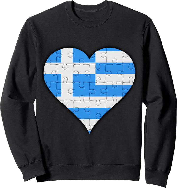 Griechenland Griechische Flagge Herz Sweatshirt