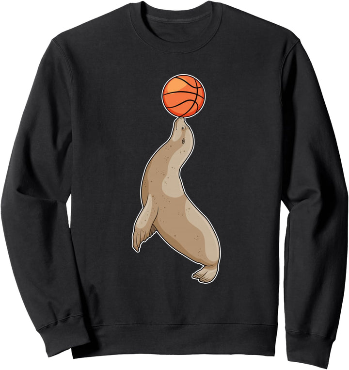 Seehund Basketball Basketballspieler Sport Sweatshirt