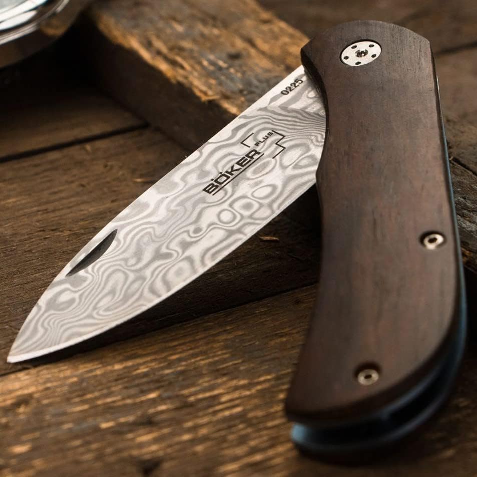 Böker Plus Exskelibur II Taschenmesser Cocobolo Damast, Cocobolo Damast