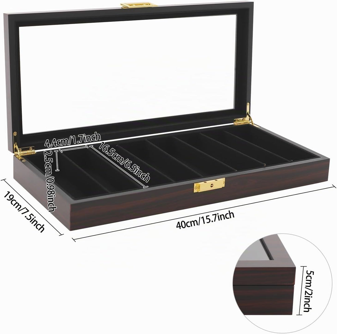 Hochwertige Messer Aufbewahrungsbox, Mit Glasdeckel Und Sicherheitsschloss Aus Dichten Brettern In E
