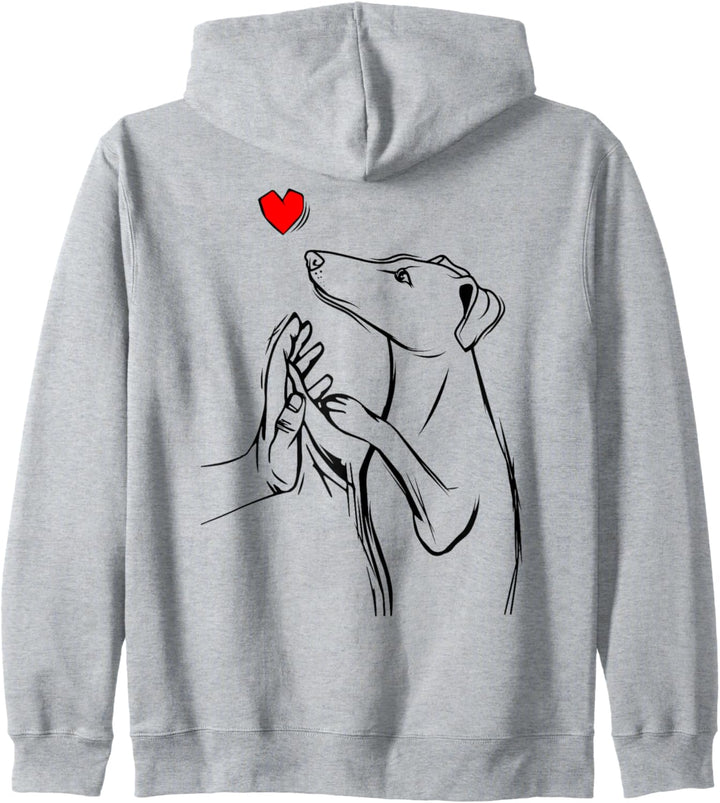 Windhund Greyhound Hunde Frauchen Damen Kapuzenjacke
