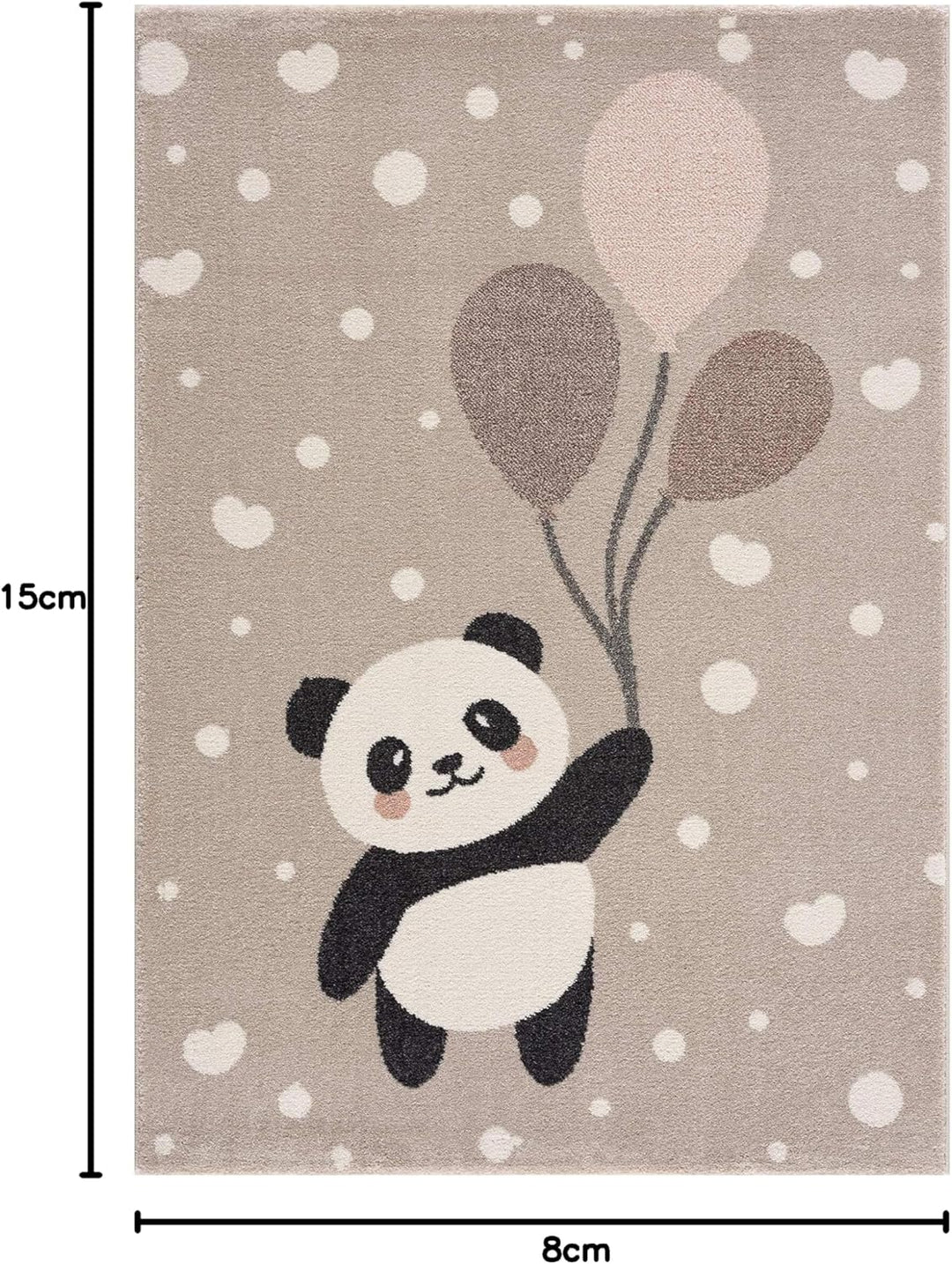 Jimri Teppich Kinderzimmer - Teppiche für Kinderzimmer, Kinderteppich, Kinderteppich, Bär, Panda (Cr