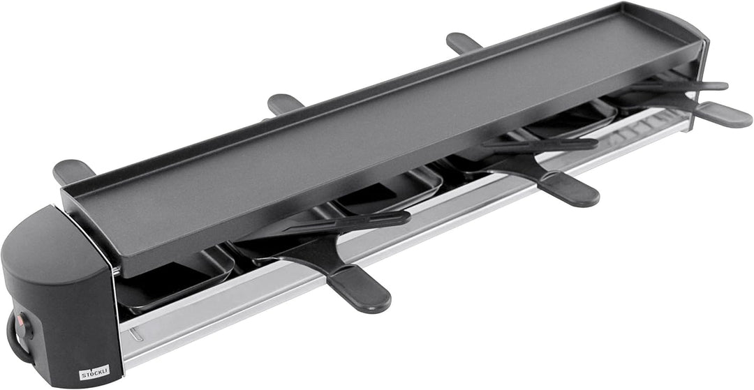 Stöckli Cheeseboard Six Raclette Grillgerät 6 Portionen, antihaft versiegelte Grillplatte, Raclettep
