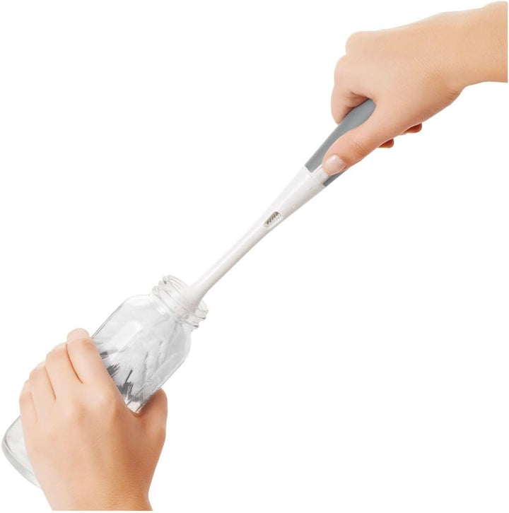 OXO Tot Reinigungsset für Flaschen und Tassen, Grau Reinigungs- und Trocknungsset Grau, Reinigungs-