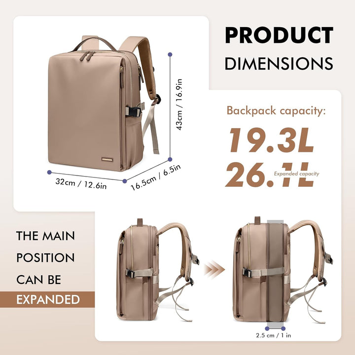 Stilvoller Laptop Rucksack für Damen von Fluggesellschaften zugelassen, Perfekt für die Arbeit das C
