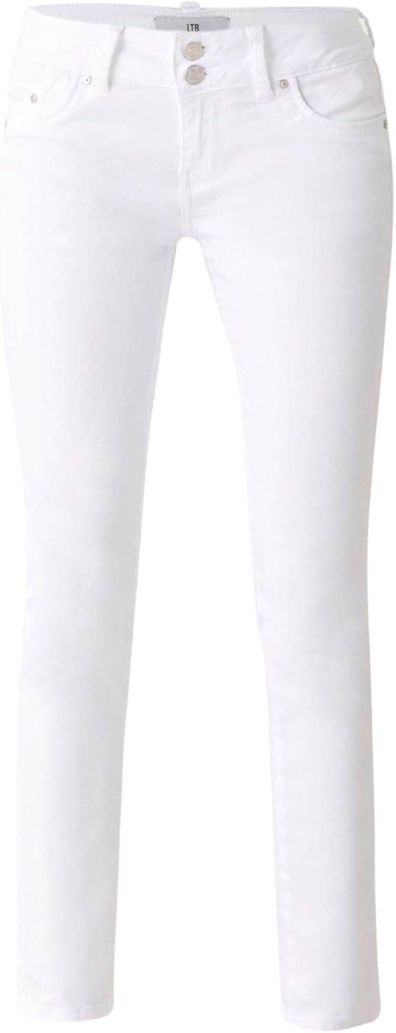 LTB Jeans - Damen - Molly - Low Waist - Slim Fit Jeans - Hosen 24W / 30L Weiss, 24W / 30L Weiss