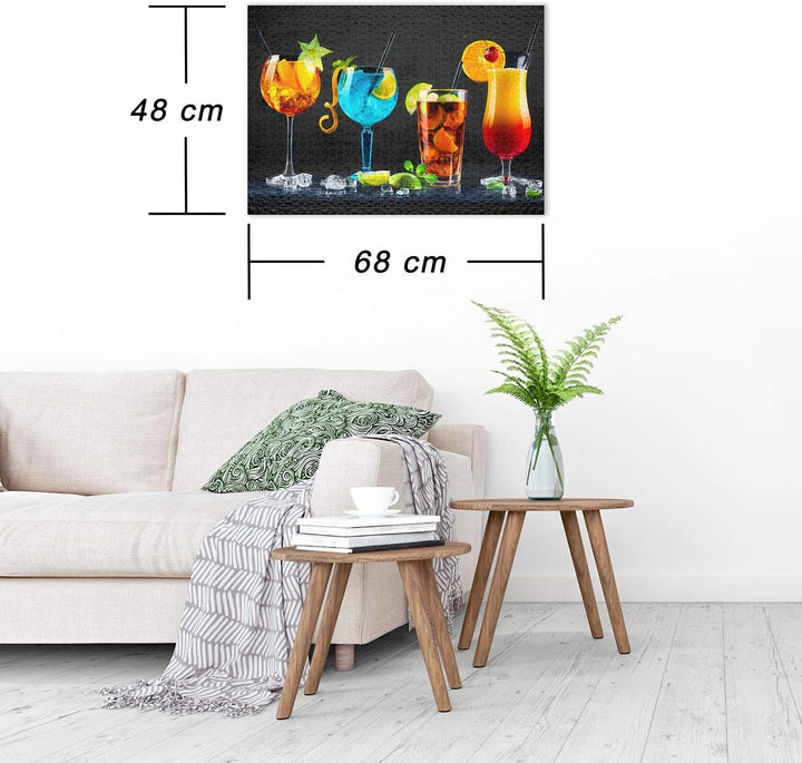 Ulmer Puzzleschmiede - Puzzle „Cocktails“ - Trend-Puzzle mit 1000 Teilen – Moderne Fotografie zum Th