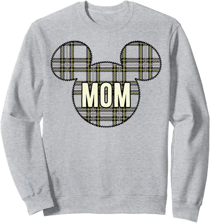 Disney Mickey And Friends Christmas Plaid Mickey Mom Sweatshirt