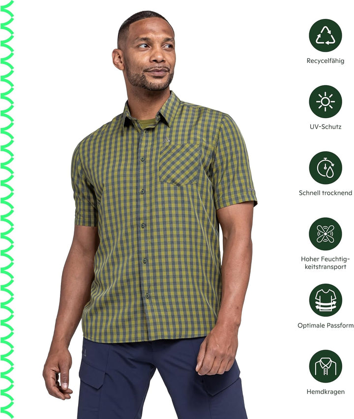 Schöffel Herren CIRC Shirt Style Dalfoss MNS, kreislauffähiges Kurzarm Hemd, nachhaltiges Wandershir