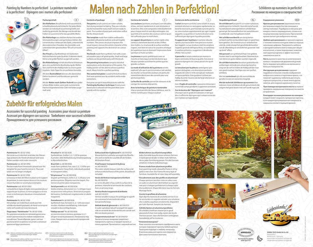 Schipper 609260779 Malen nach Zahlen - Flusslandschaft - Bilder malen für Erwachsene, inklusive Pins