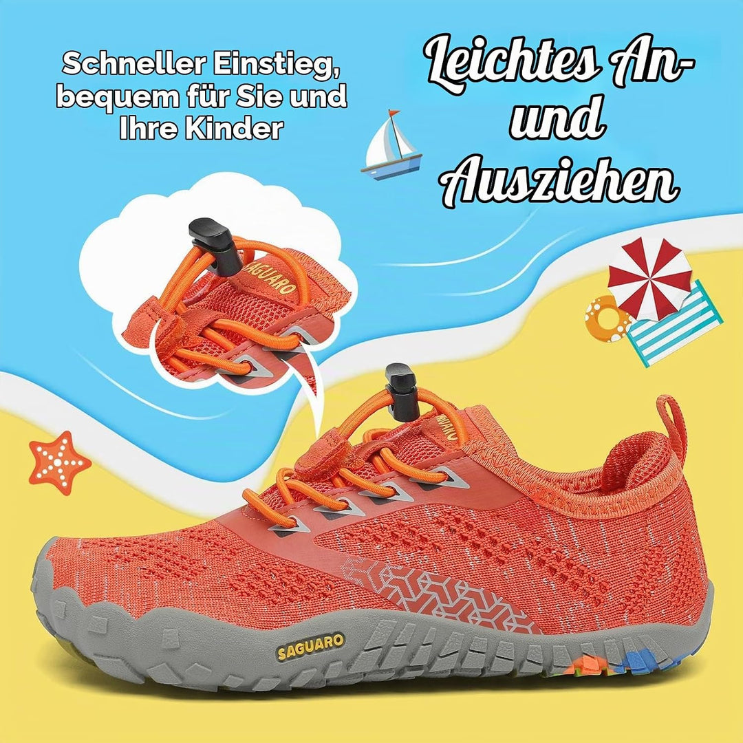 SAGUARO Kinder Barfussschuhe Schnell Trocknend Badeschuhe,24-36 EU 25 EU Orange, 25 EU Orange
