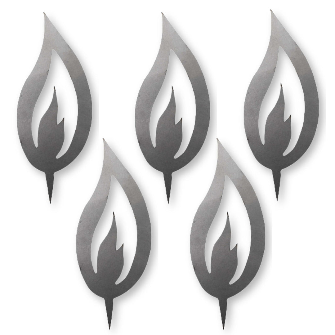 Rostikal 5er Metall Deko Flammen Bastelset 16,5 cm Weihnachtsdeko Basteln Erwachsene Herbstdeko 16,5