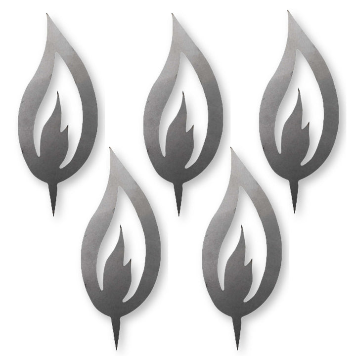Rostikal 5er Metall Deko Flammen Bastelset 16,5 cm Weihnachtsdeko Basteln Erwachsene Herbstdeko 16,5