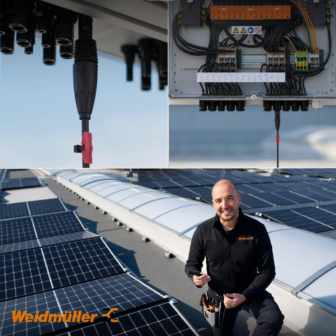 Weidmüller 5x PV-Stick Steckverbinder - Photovoltaik Solarstecker Set | Snap In Technologie für 1.50