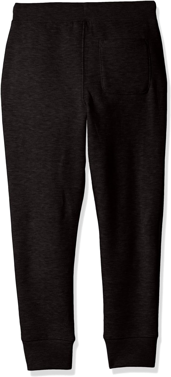 French Toast Boys' Big Fleece Jogger, Black, L (10/12)