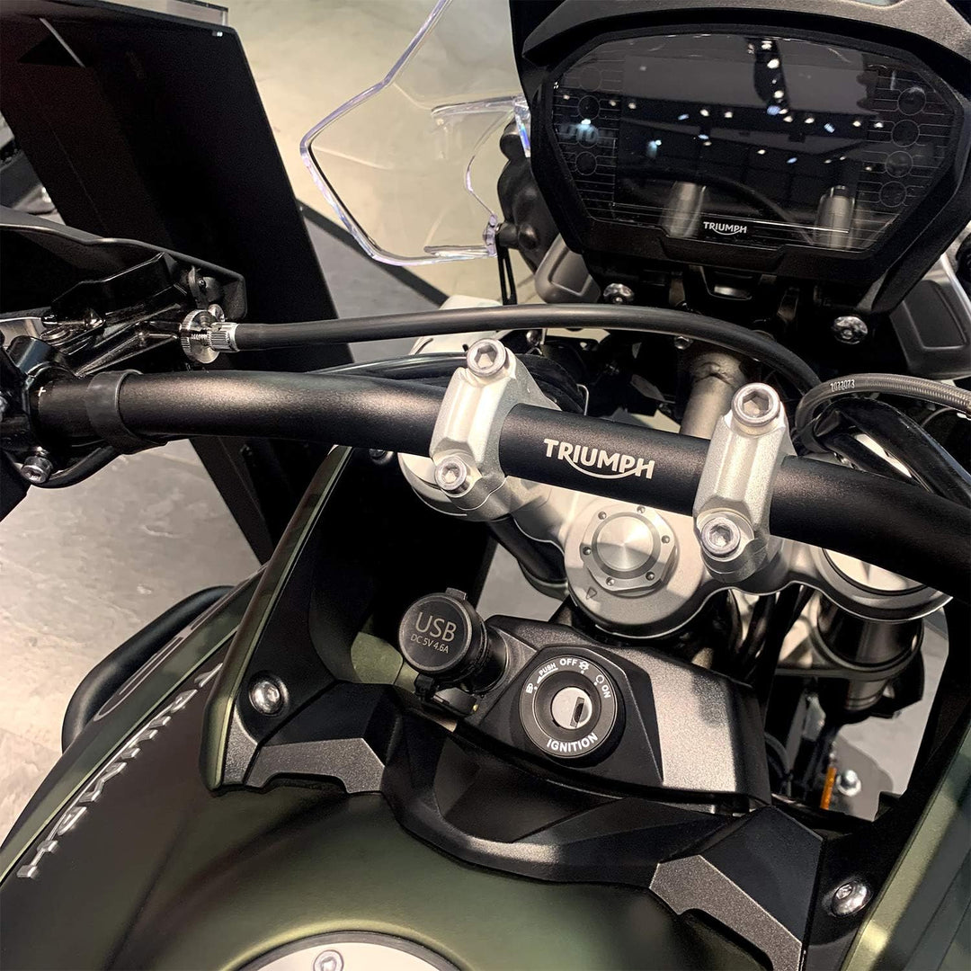 Cliff-Top USB-DIN-Ladegerät (Hella) für Motorrad, 4,6 A, kompatibel mit BMW-Motorrädern (rechts) Bla