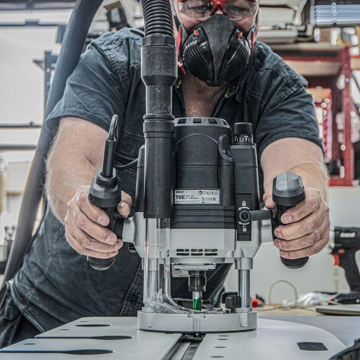 Trend T8 12mm Dual-Mode Oberfräse für die Werkstatt, Entwickelt für den Einsatz per Hand und am Fräs