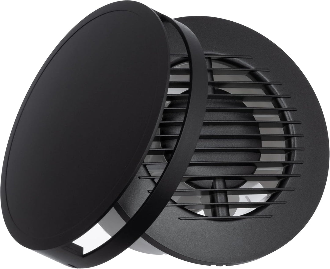 Ø 100mm Anthrazit Badlüfter - Ventilator mit Kugellager - Lüfter für Effiziente Belüftung im Bad Kuc