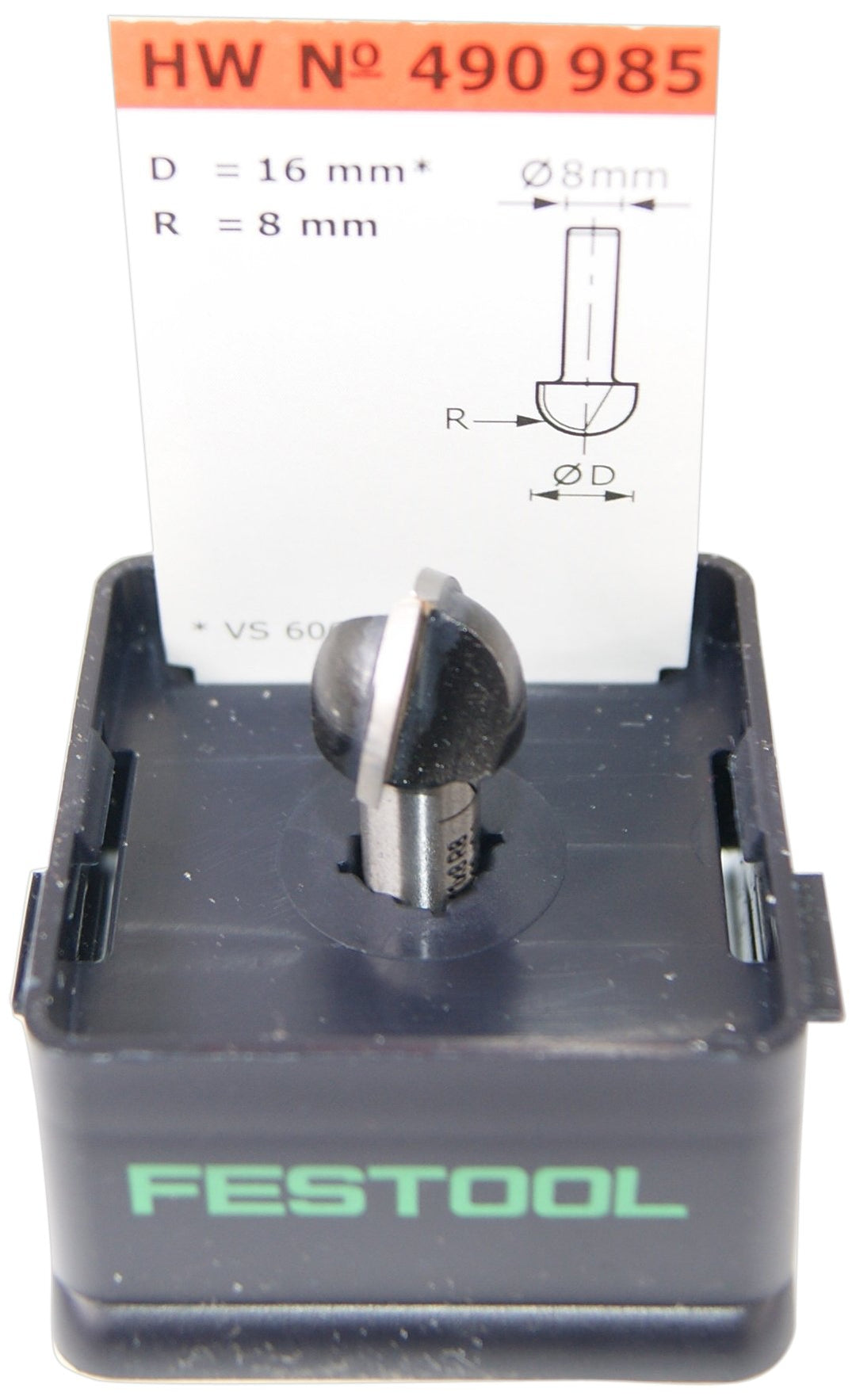 Festool Hohlkehlfräser HW S8 R8 Radius 8 mm, Radius 8 mm
