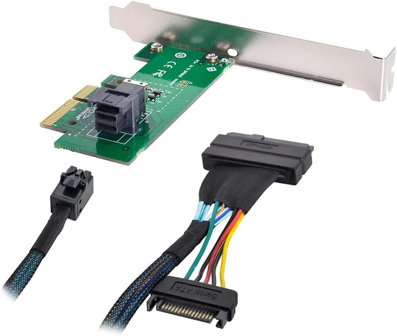 Xiwai PCI-E 3.0 4.0 auf SFF-8643 Kartenadapter und U.2 U2 SFF-8639 NVME PCIe SSD Kabel für Mainboard