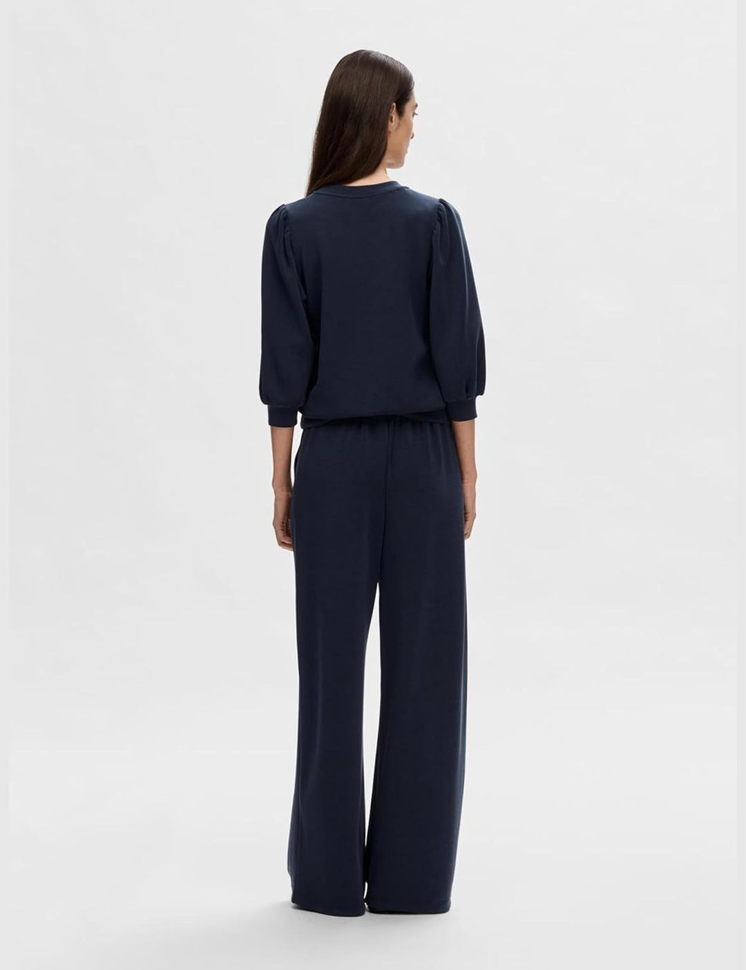 SELECTED FEMME Female Sweatshirt Puffärmel, Dark Sapphire