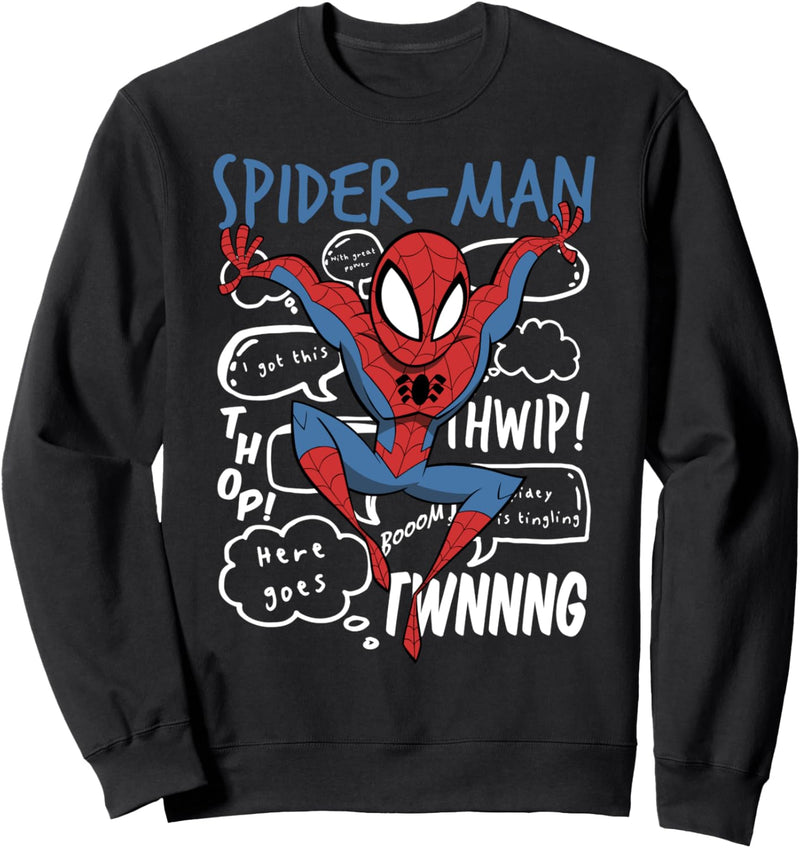 Marvel Spider-Man Thought Bubble Doodles Sweatshirt