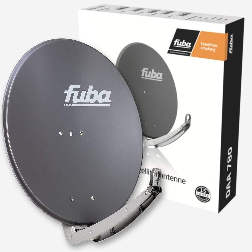 Fuba DAA 780 A Aluminium-Satelliten-Parabolantenne (38,50 dB, Grosse 78 cm) anthrazit anthrazit 78 c